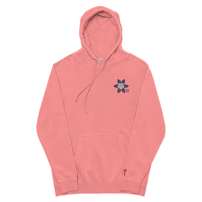 Columbine Unisex pigment-dyed hoodie