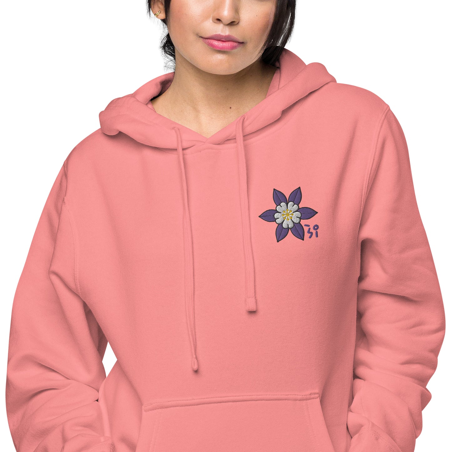 Columbine Unisex pigment-dyed hoodie