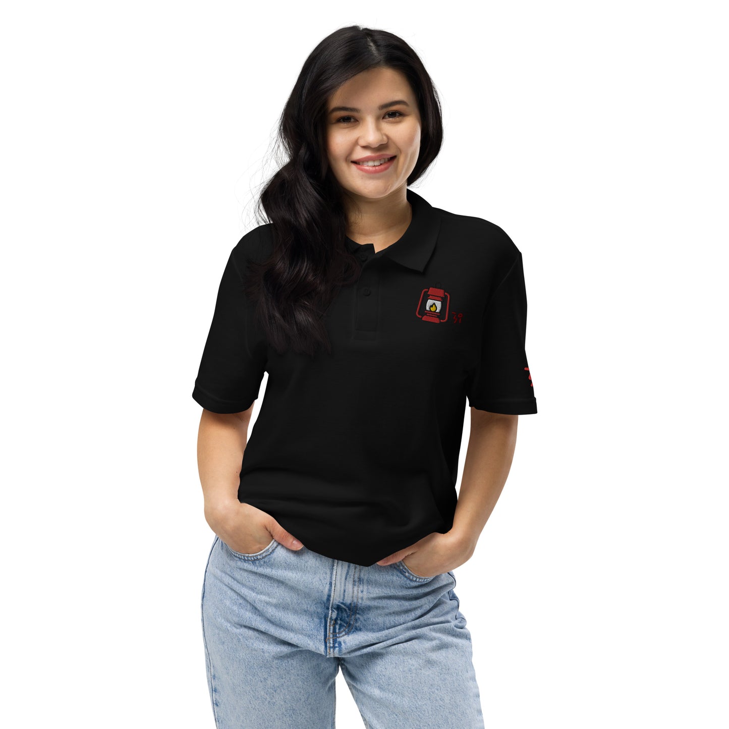 Camp lantern Unisex pique polo shirt