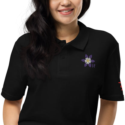 Columbine Unisex pique polo shirt