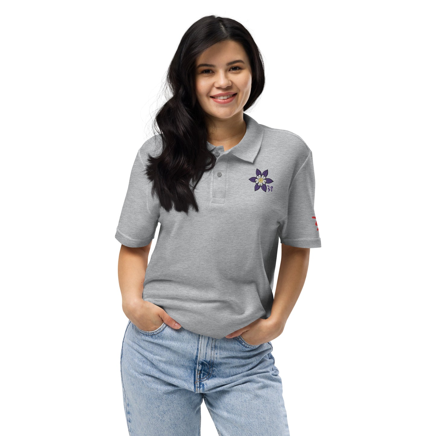 Columbine Unisex pique polo shirt