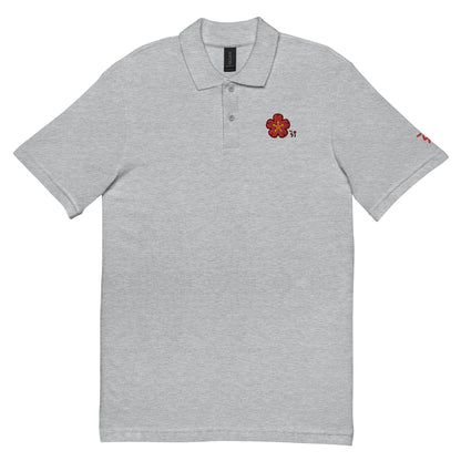 Chinese quince Unisex pique polo shirt