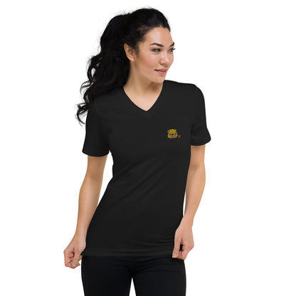 Pug Unisex Short Sleeve V-Neck T-Shirt