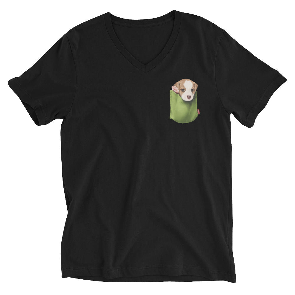 Jack Russell Terrier Unisex Short Sleeve V-Neck T-Shirt