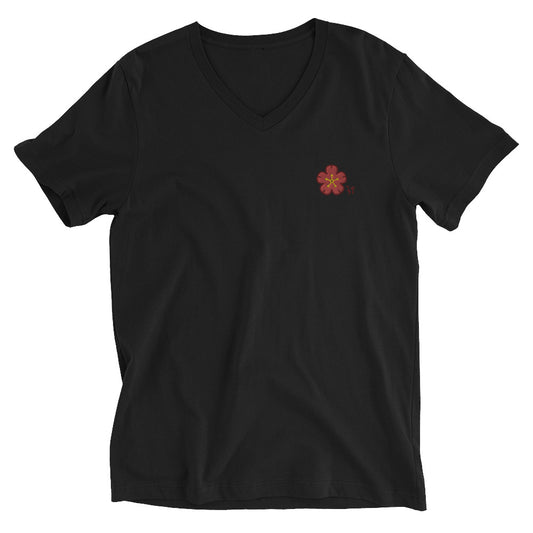 Chinese quince Unisex Short Sleeve V-Neck T-Shirt