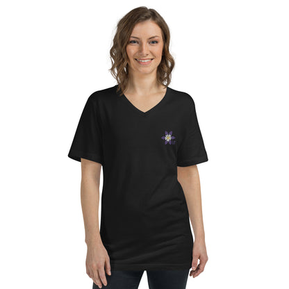 Columbine Unisex Short Sleeve V-Neck T-Shirt