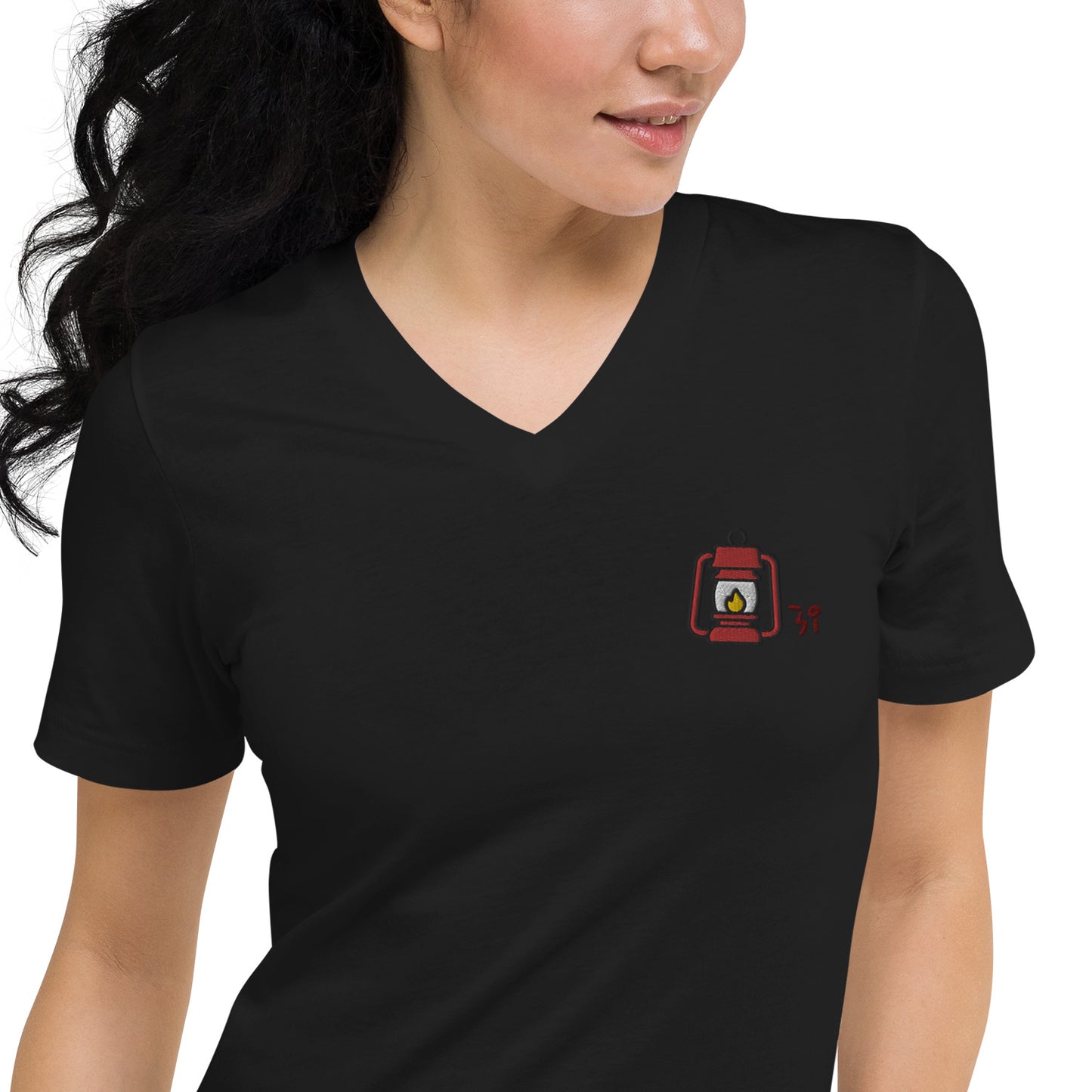 Camp lantern Unisex Short Sleeve V-Neck T-Shirt