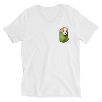 Jack Russell Terrier Unisex Short Sleeve V-Neck T-Shirt