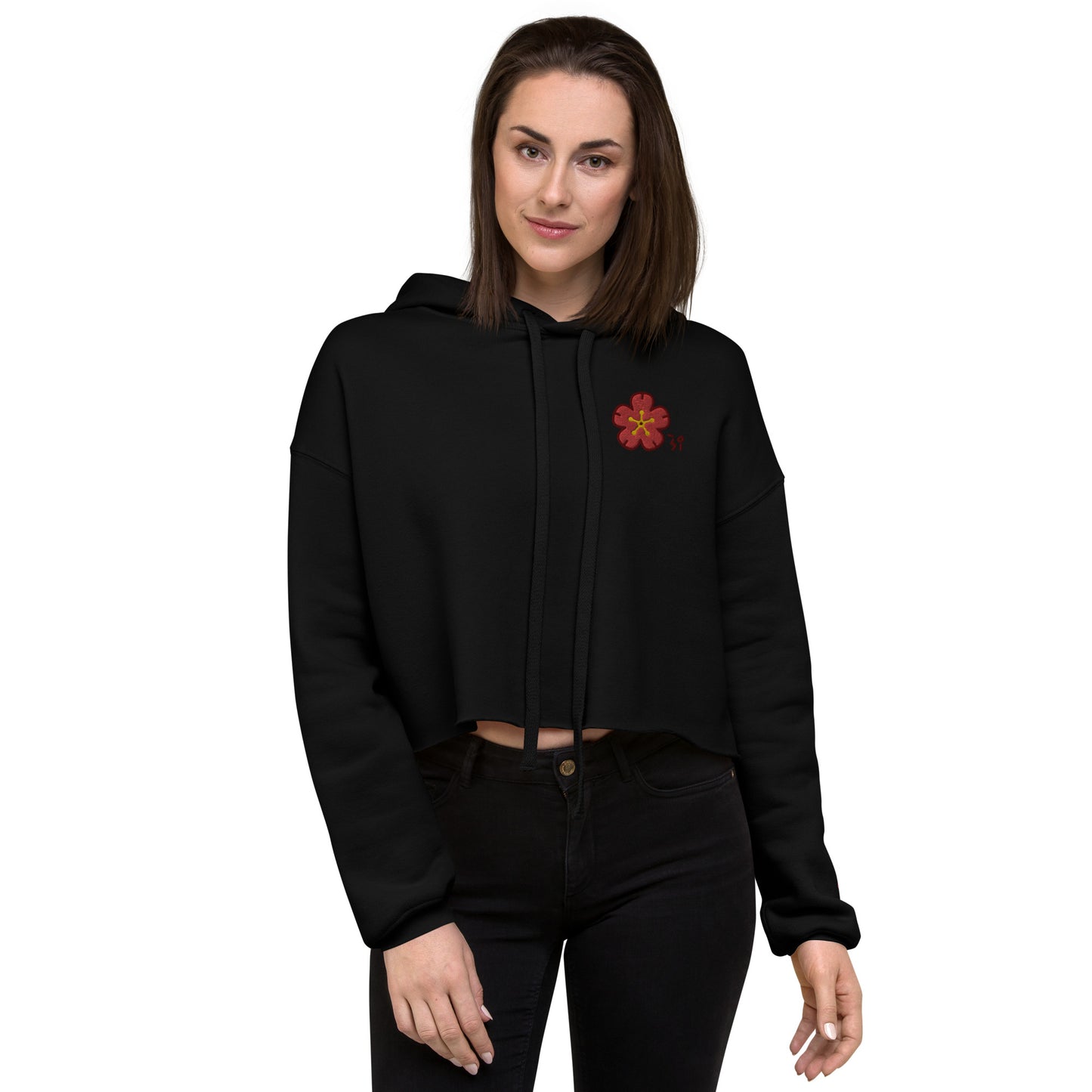 Chinese quince Crop Hoodie