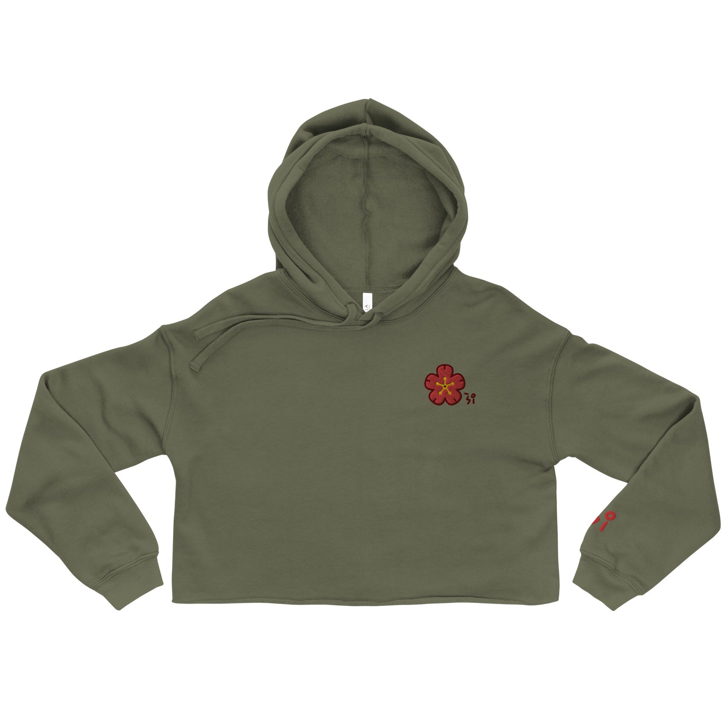 Chinese quince Crop Hoodie