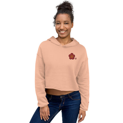 Chinese quince Crop Hoodie