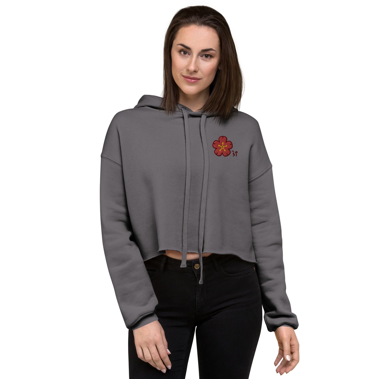 Chinese quince Crop Hoodie
