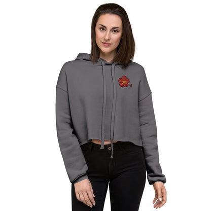 Chinese quince Crop Hoodie