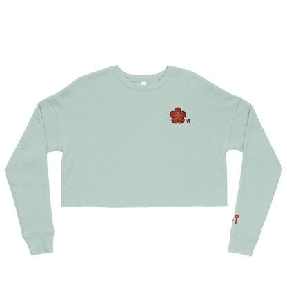 Chinese quince Crop Sweatshirt