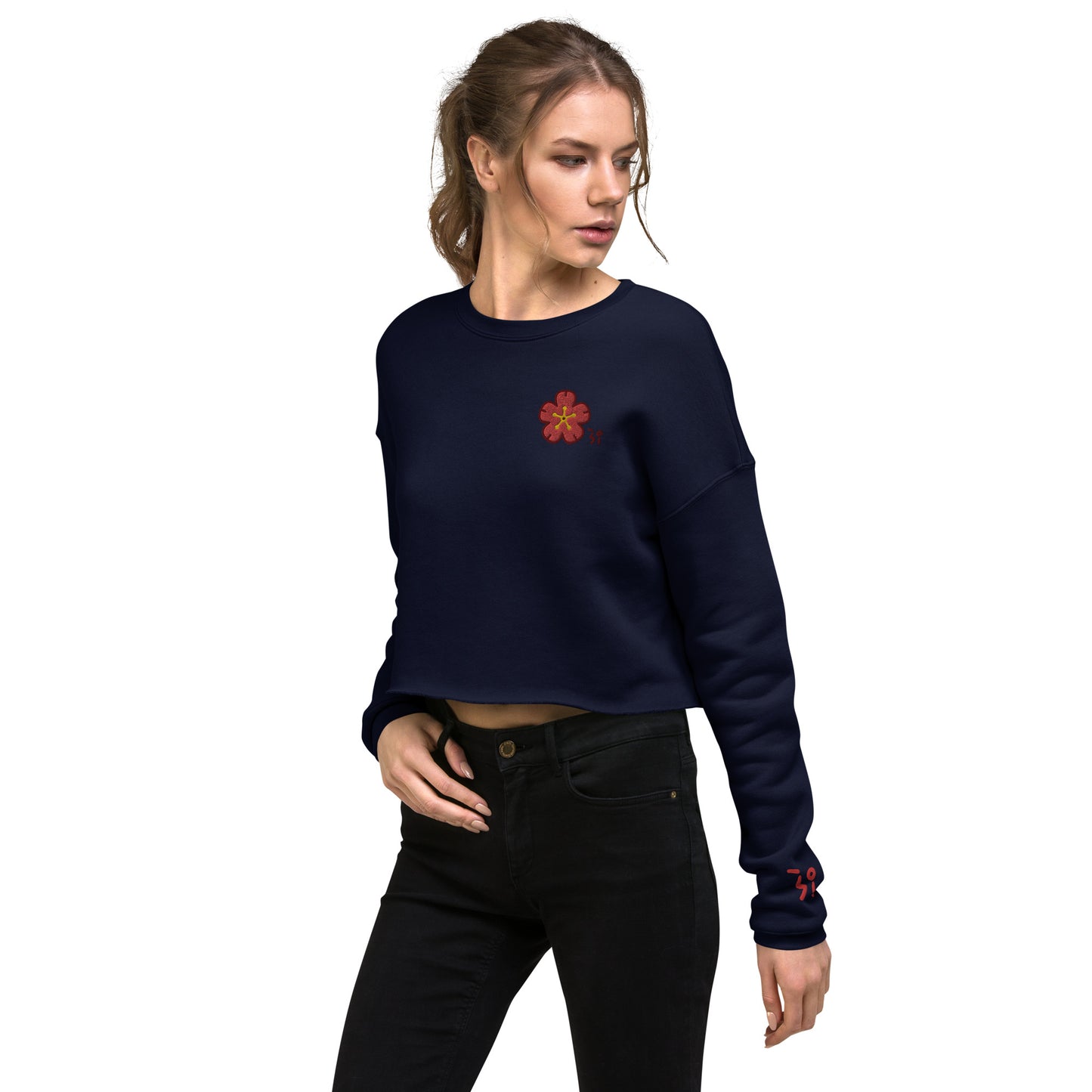 Chinese quince Crop Sweatshirt