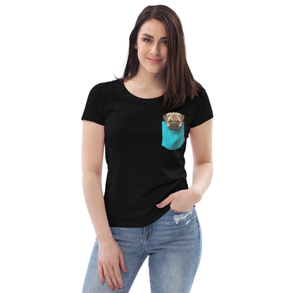 Pug Women's fitted eco tee