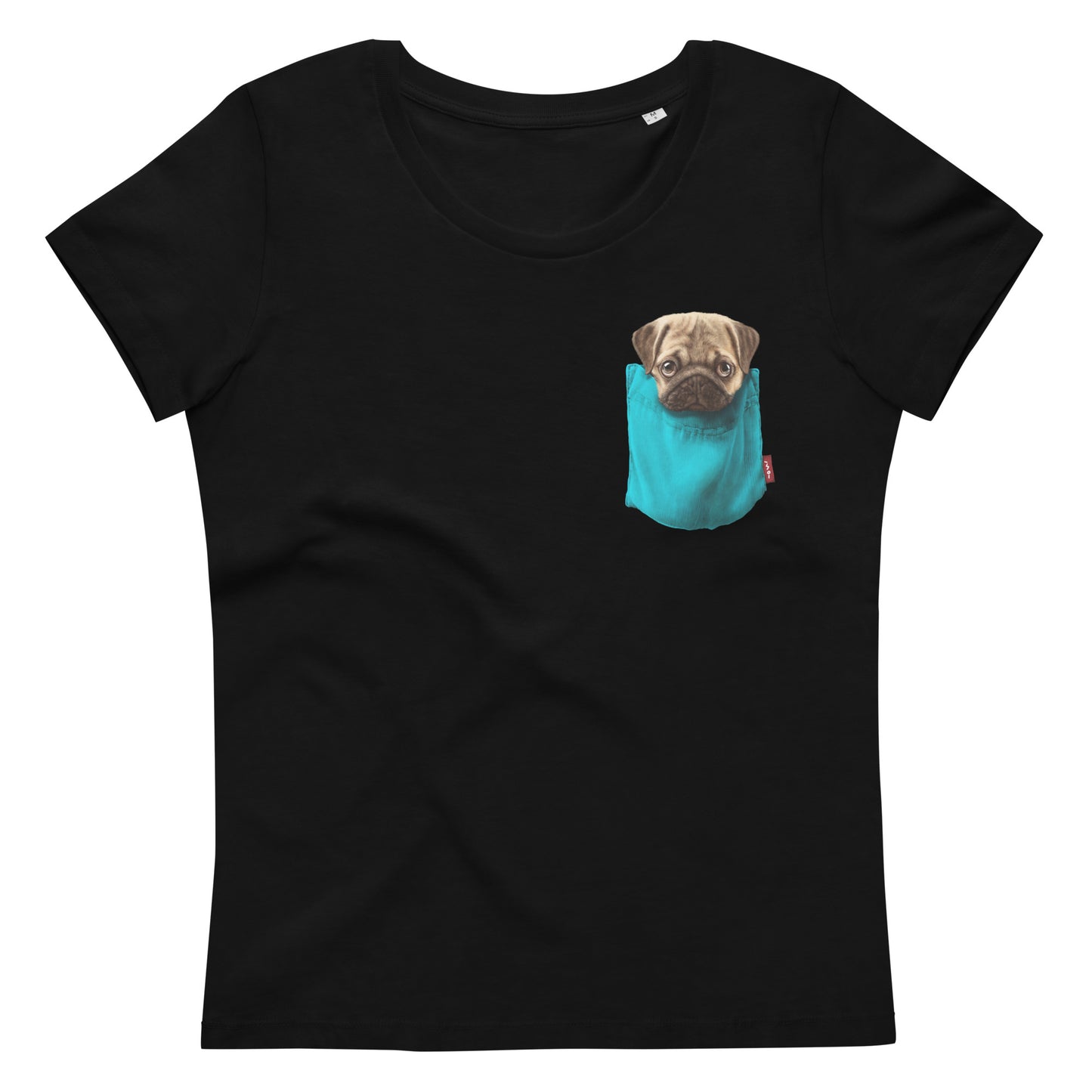 Pug Women's fitted eco tee