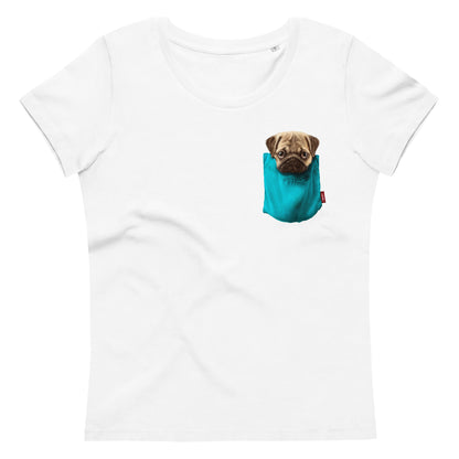 Pug Women's fitted eco tee