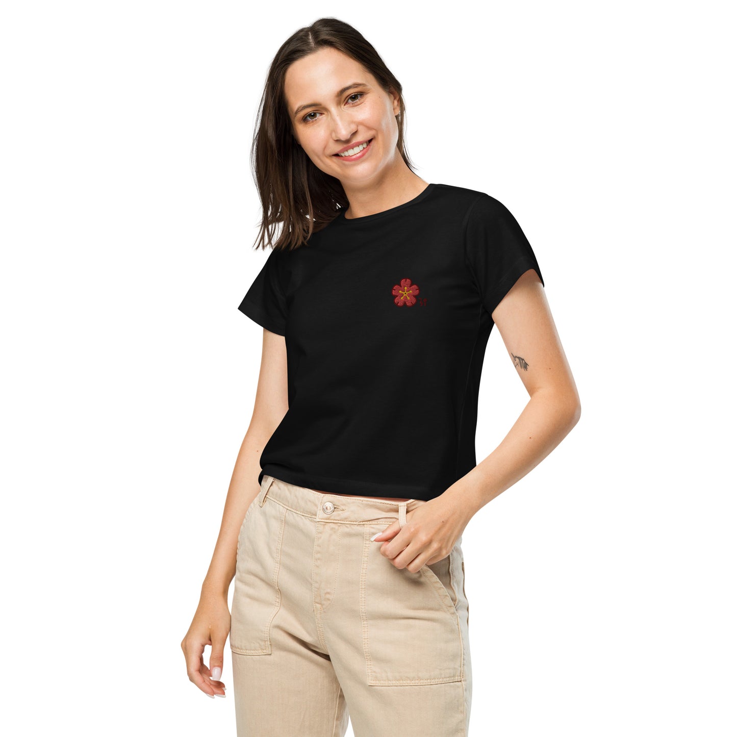 Chinese quince Women’s high-waisted t-shirt