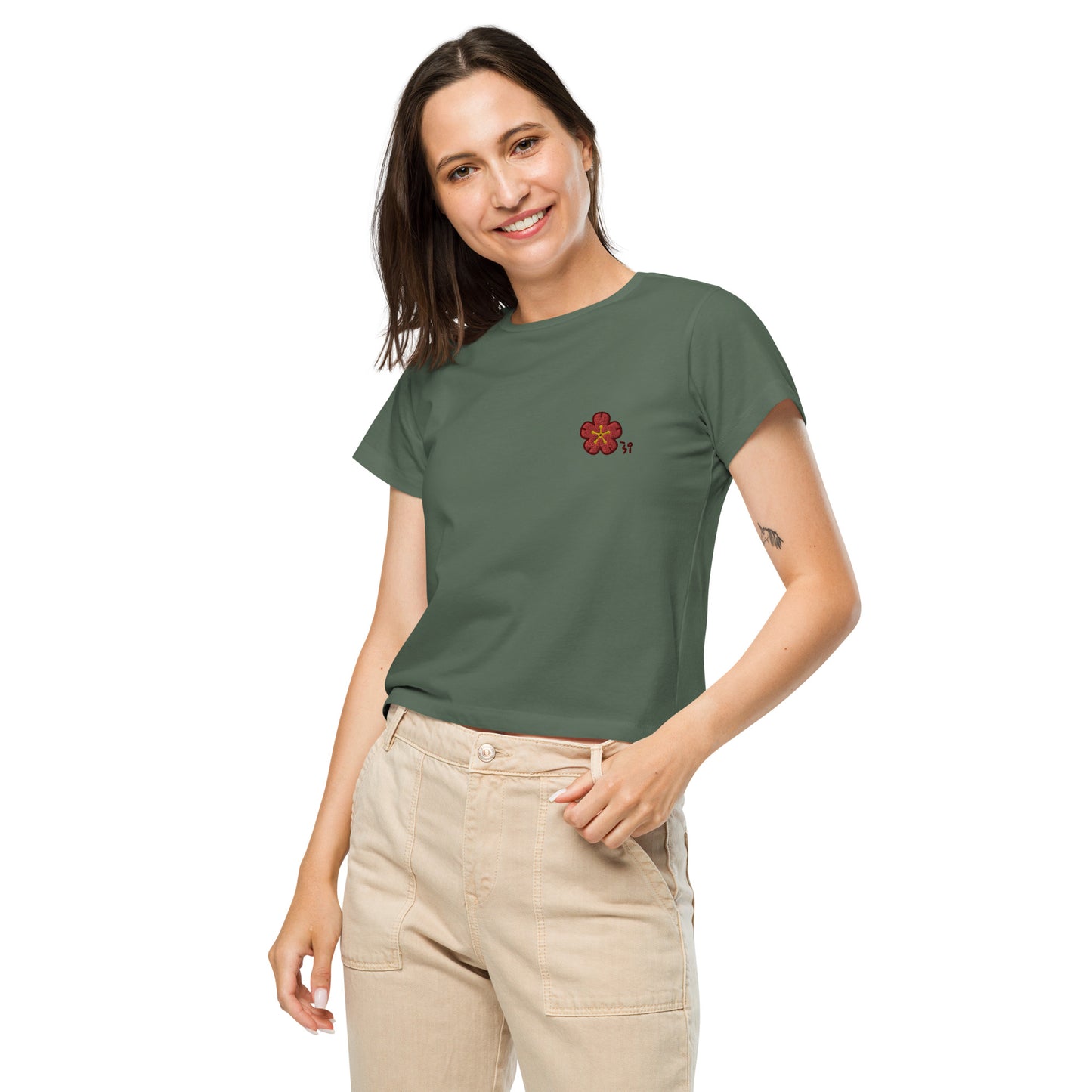 Chinese quince Women’s high-waisted t-shirt