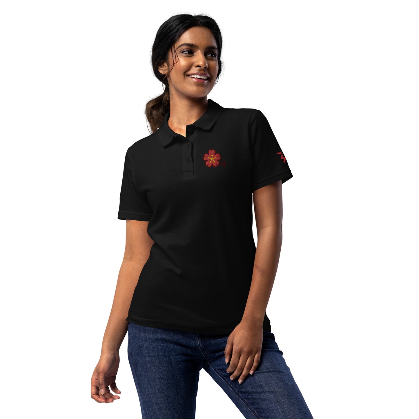 Chinese quince Women’s pique polo shirt