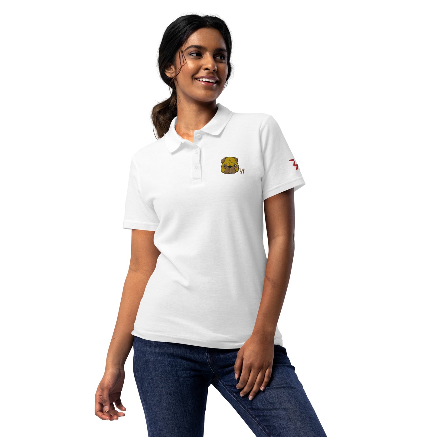 Pug Women’s pique polo shirt