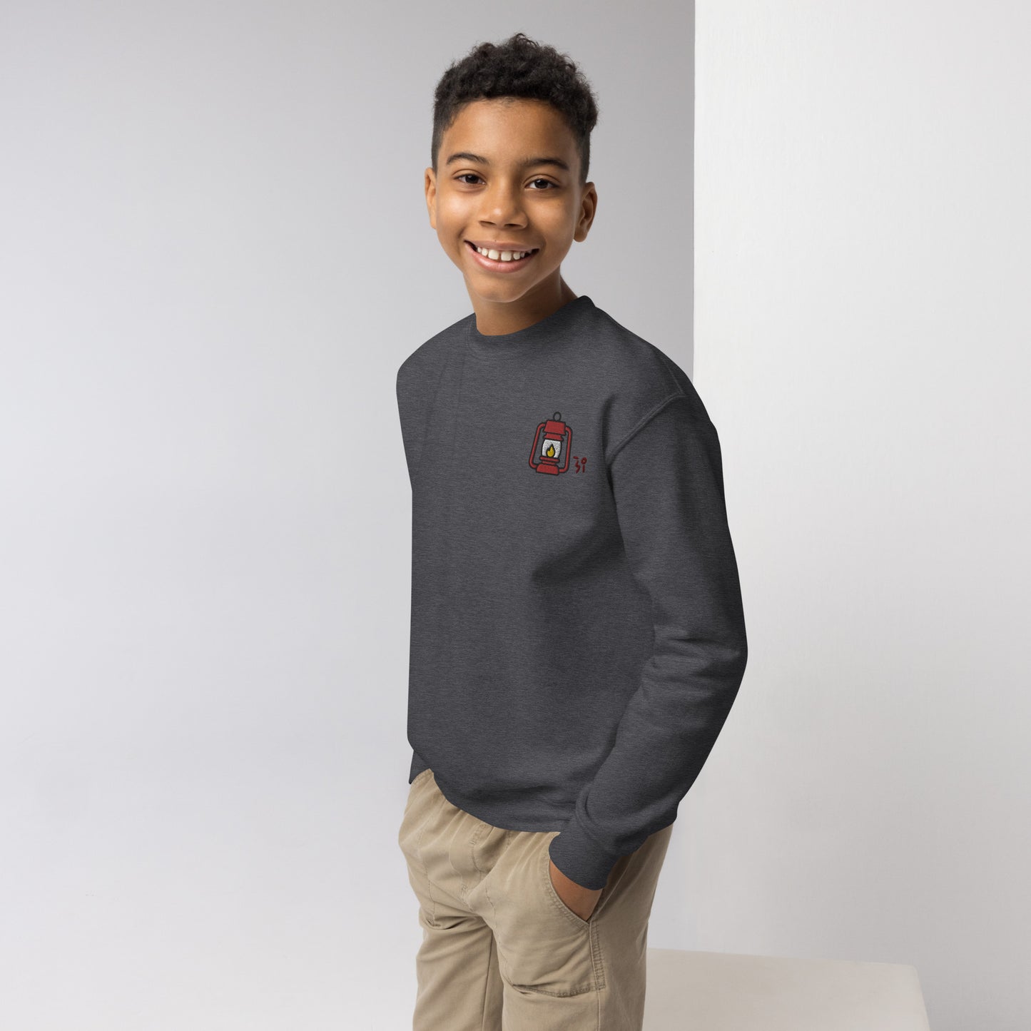 Camp lantern Youth crewneck sweatshirt