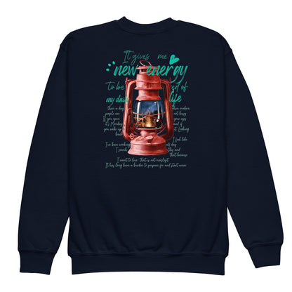 Camp lantern Youth crewneck sweatshirt