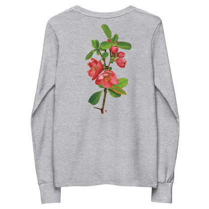 Chinese quince Youth long sleeve tee