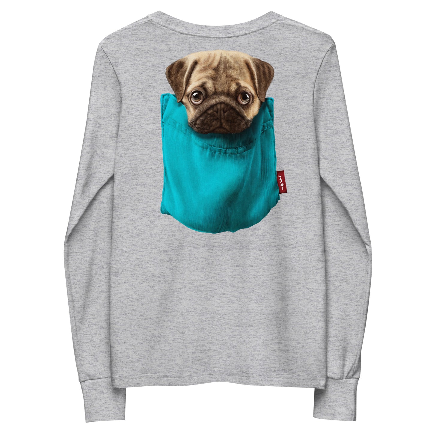 Pug Terrier Youth long sleeve tee