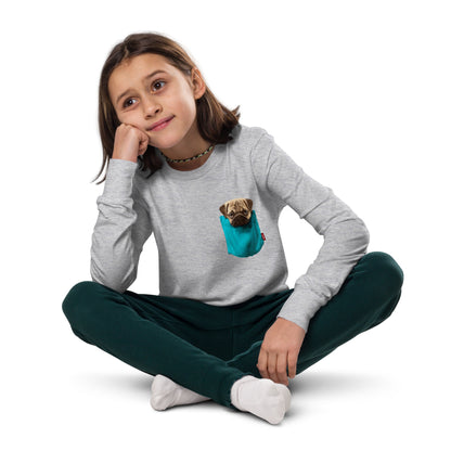 Pug Youth long sleeve tee