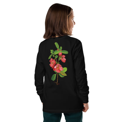 Chinese quince Youth long sleeve tee