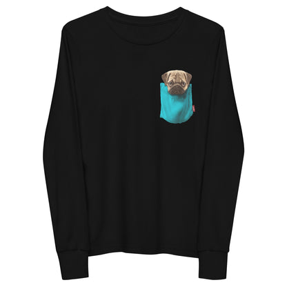 Pug Youth long sleeve tee