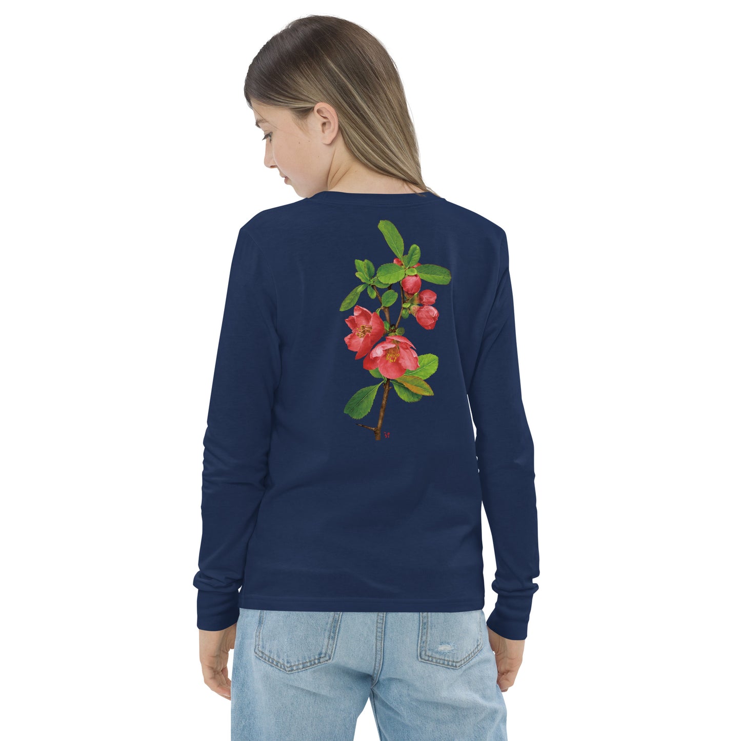 Chinese quince Youth long sleeve tee