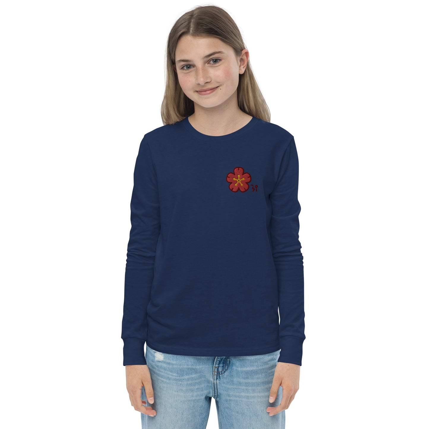 Chinese quince Youth long sleeve tee