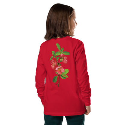 Chinese quince Youth long sleeve tee