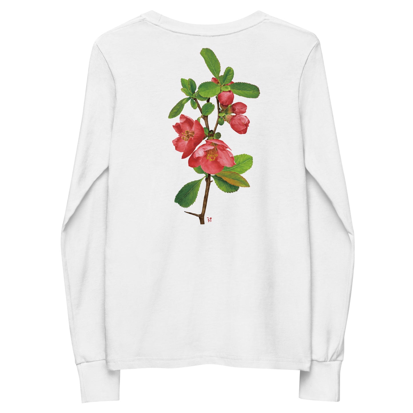 Chinese quince Youth long sleeve tee