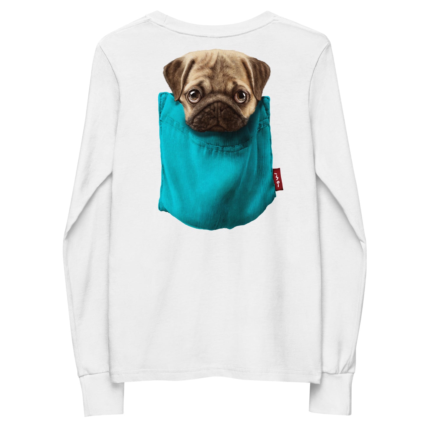 Pug Terrier Youth long sleeve tee