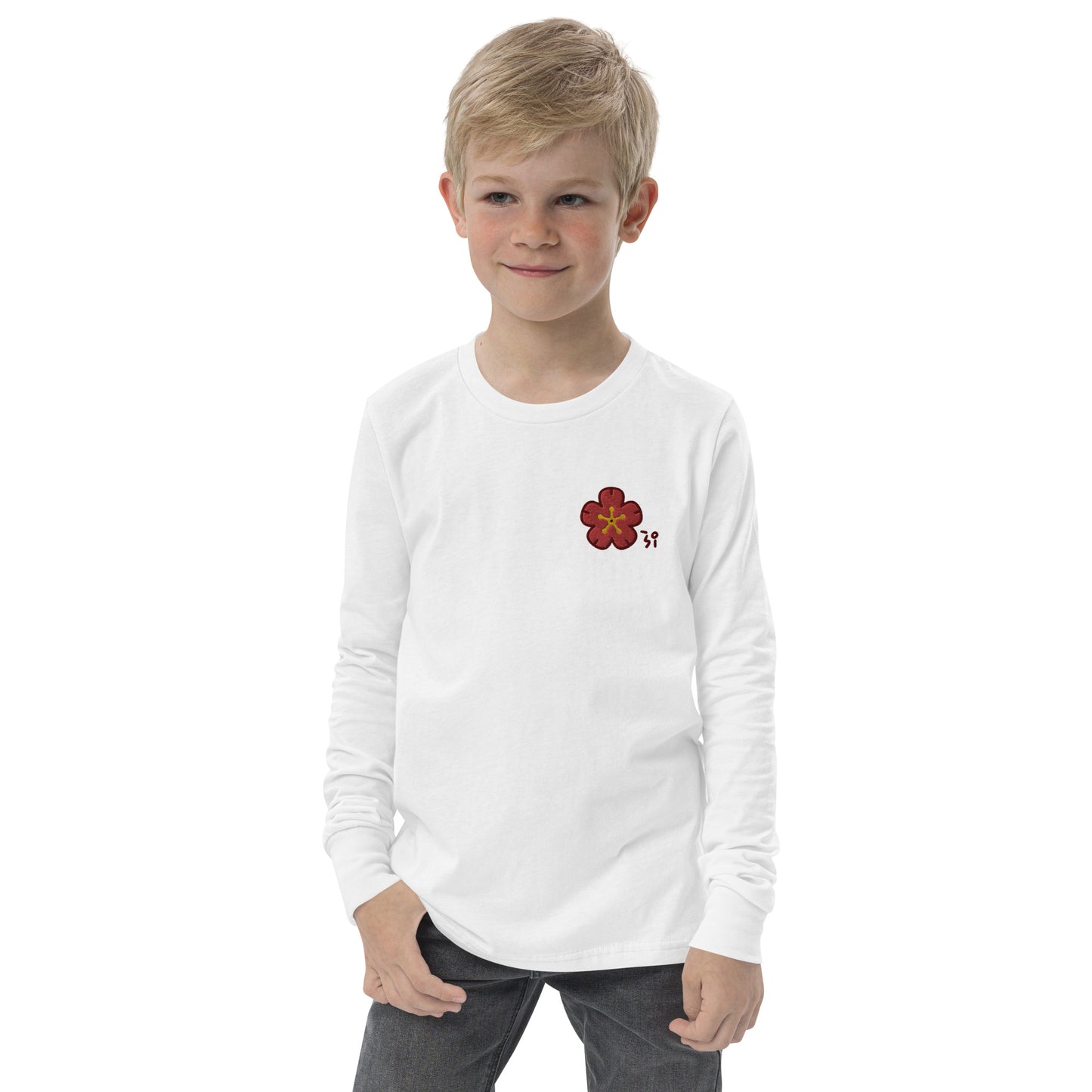 Chinese quince Youth long sleeve tee