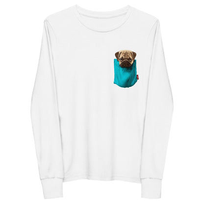 Pug Youth long sleeve tee