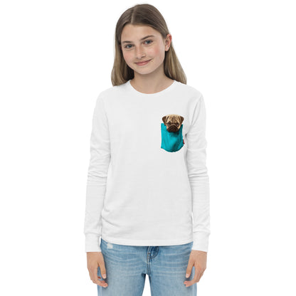 Pug Youth long sleeve tee